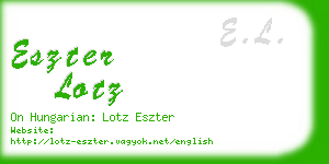 eszter lotz business card